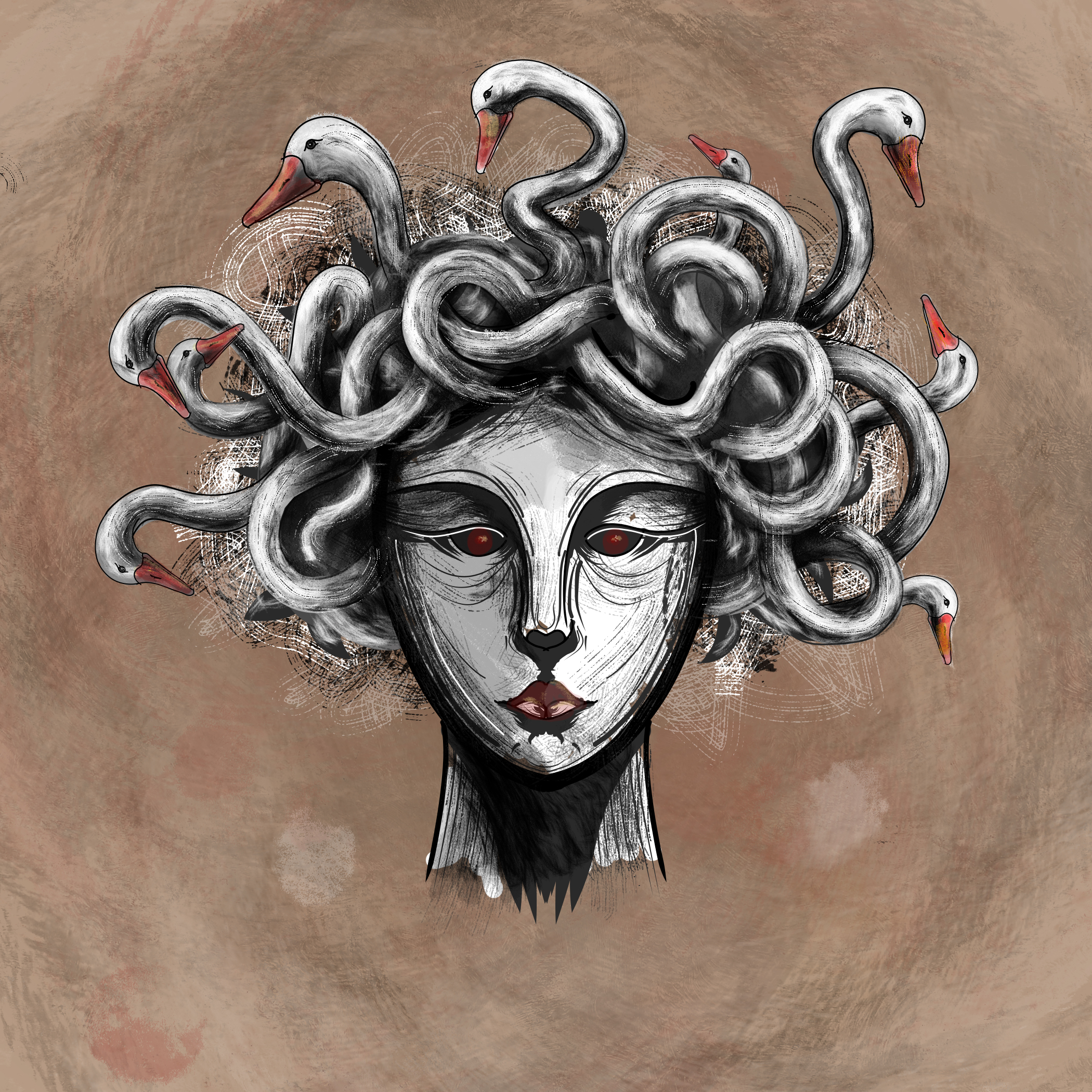 Goose-Crowned Medusa artwork preview