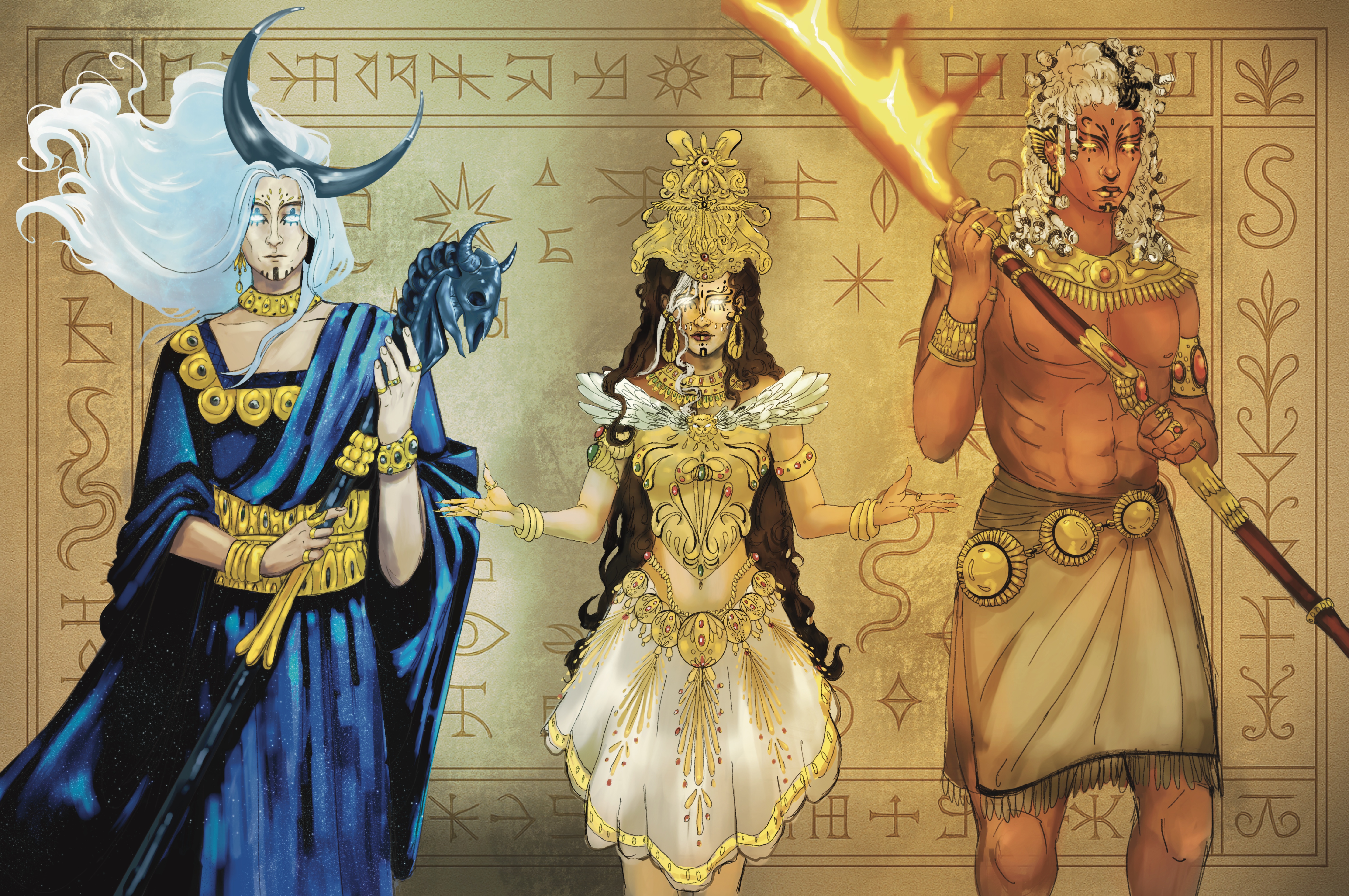 God Nanna, Goddess Inanna and God Utu artwork preview