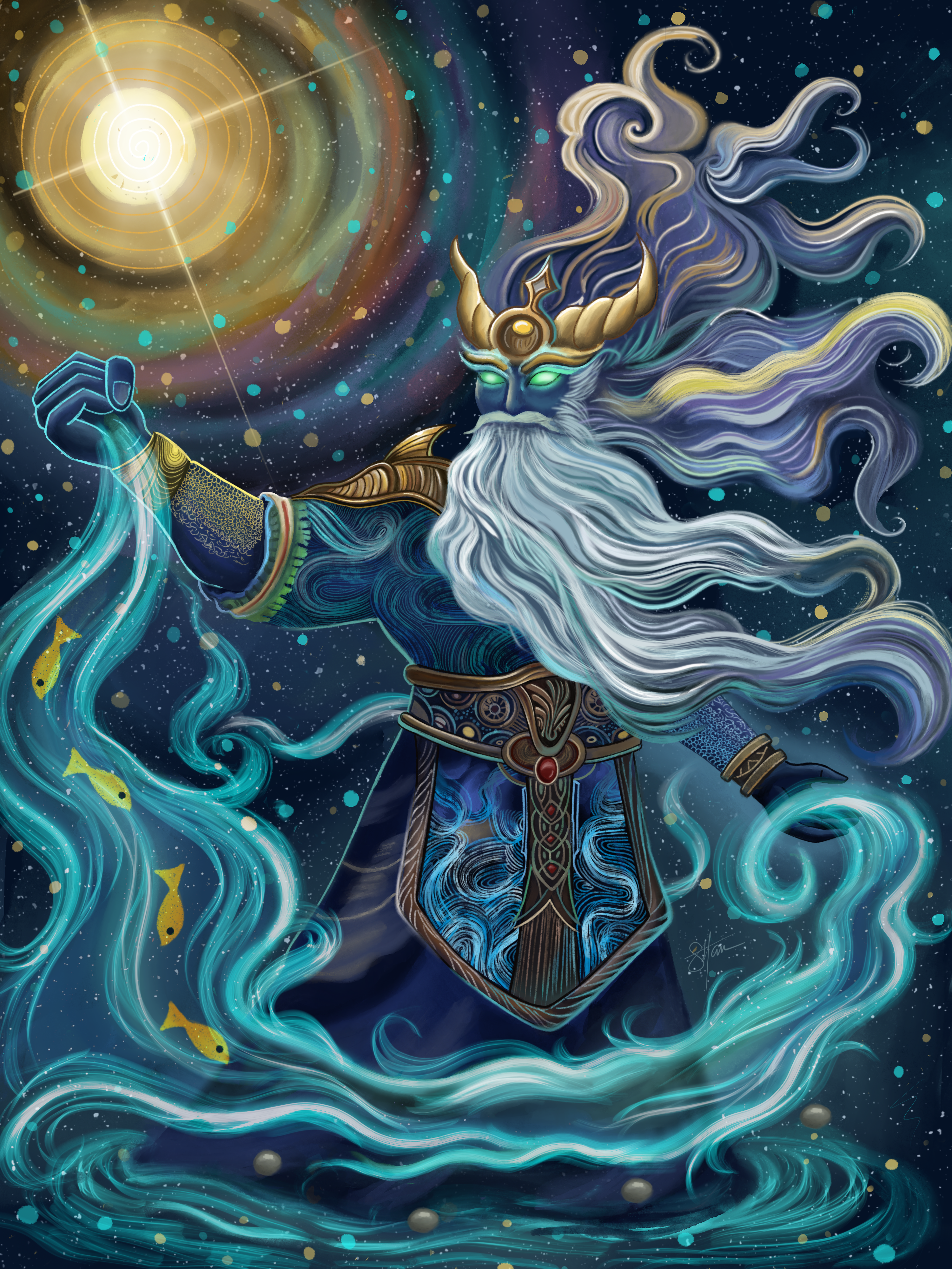 God Enki artwork preview