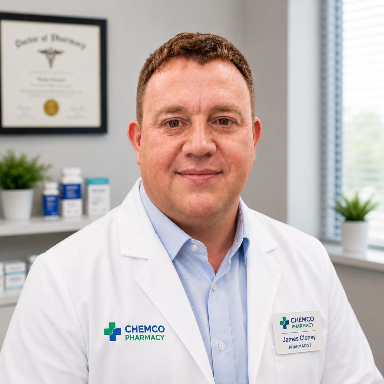 James Cloney MPharm MPSI — Superintendent Pharmacist and Co-Founder of Chemco Pharmacy