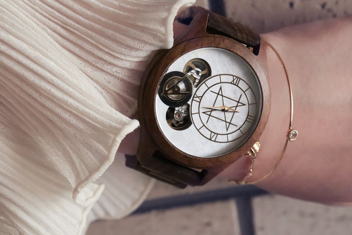 [黒刻]NOZ タイガーアイ36mm 腕時計 2サイズ】QUARTZ MODEL クオーツモデル／タイガーアイブラックサンダル