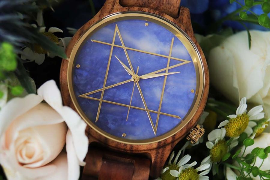 第九回受注新作商品紹介 天然石×天然木 唯一無二の美しい模様の腕時計