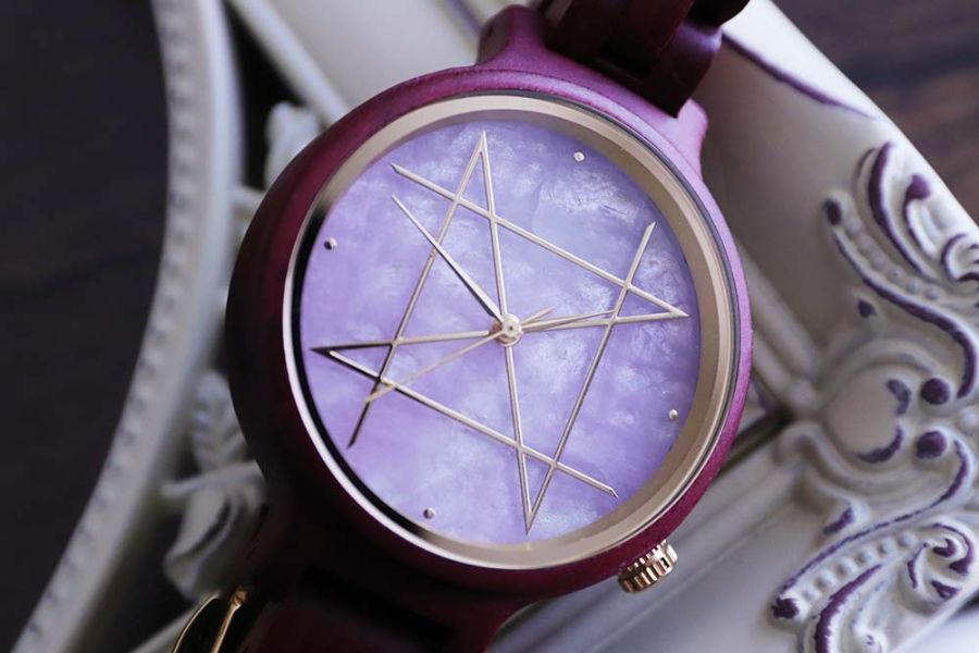 NOZ ダークパープルフローライト36mm 腕時計 2サイズ】QUARTZ MODEL クオーツモデル／ダークパープルフロー