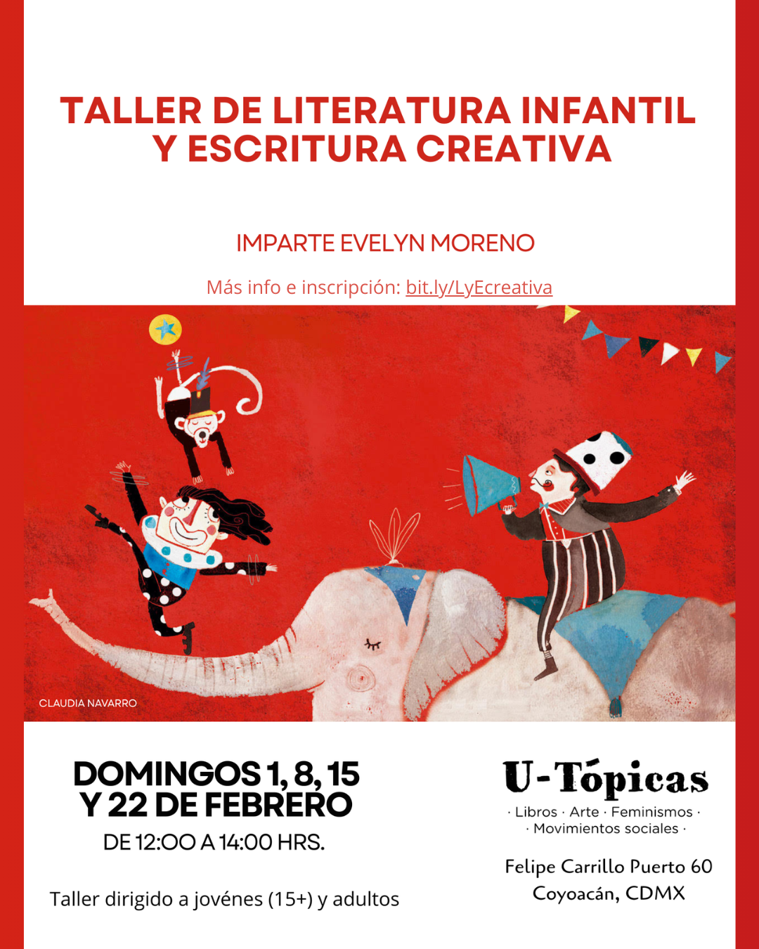 U-Tópicas: Libros · Arte · Feminismos · Movimientos sociales.