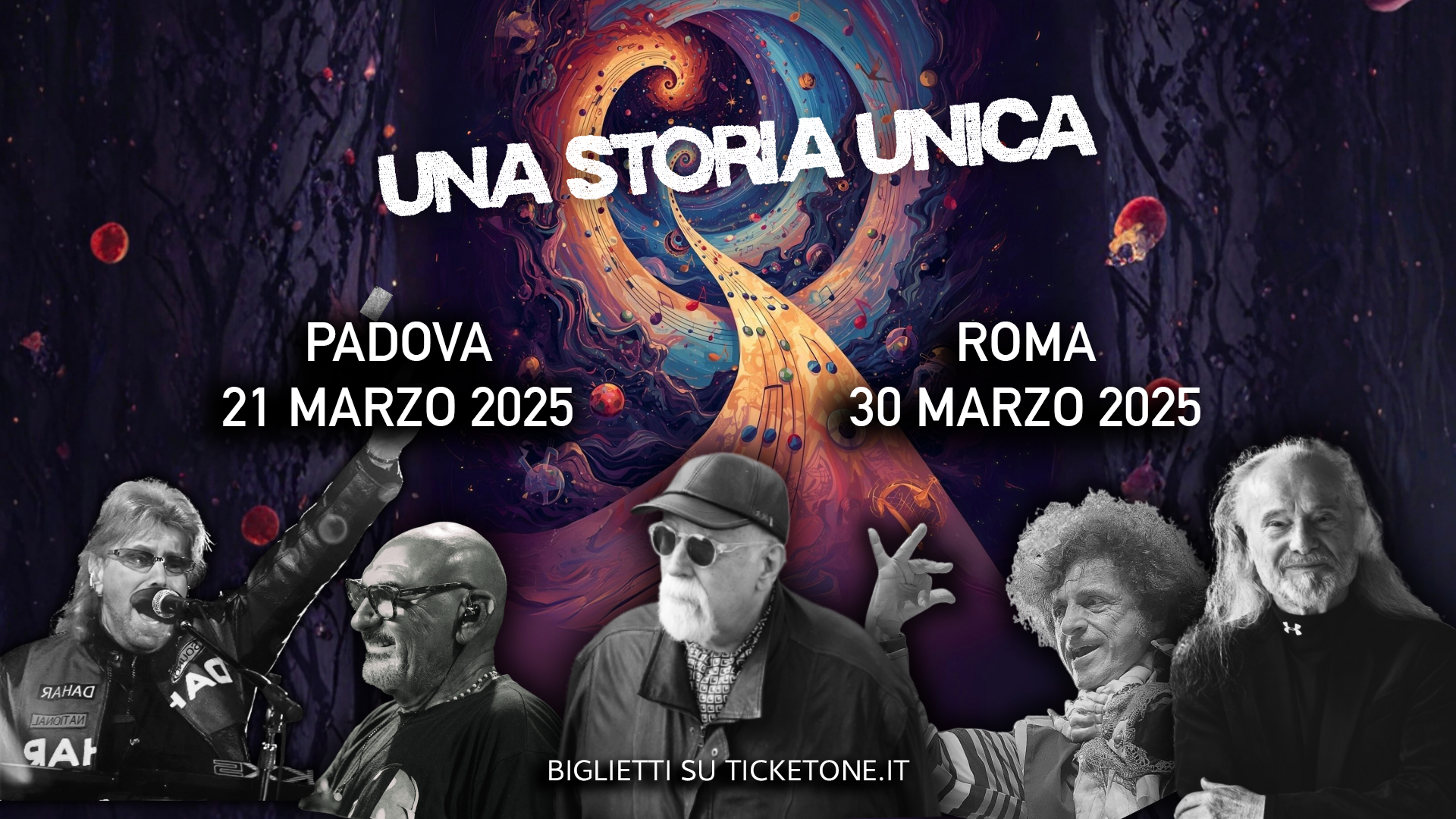 Picture for 'UNA STORIA UNICA - PADOVA | BANCO DEL MUTUO SOCCORSO, LE ORME & NEW TROLLS' event