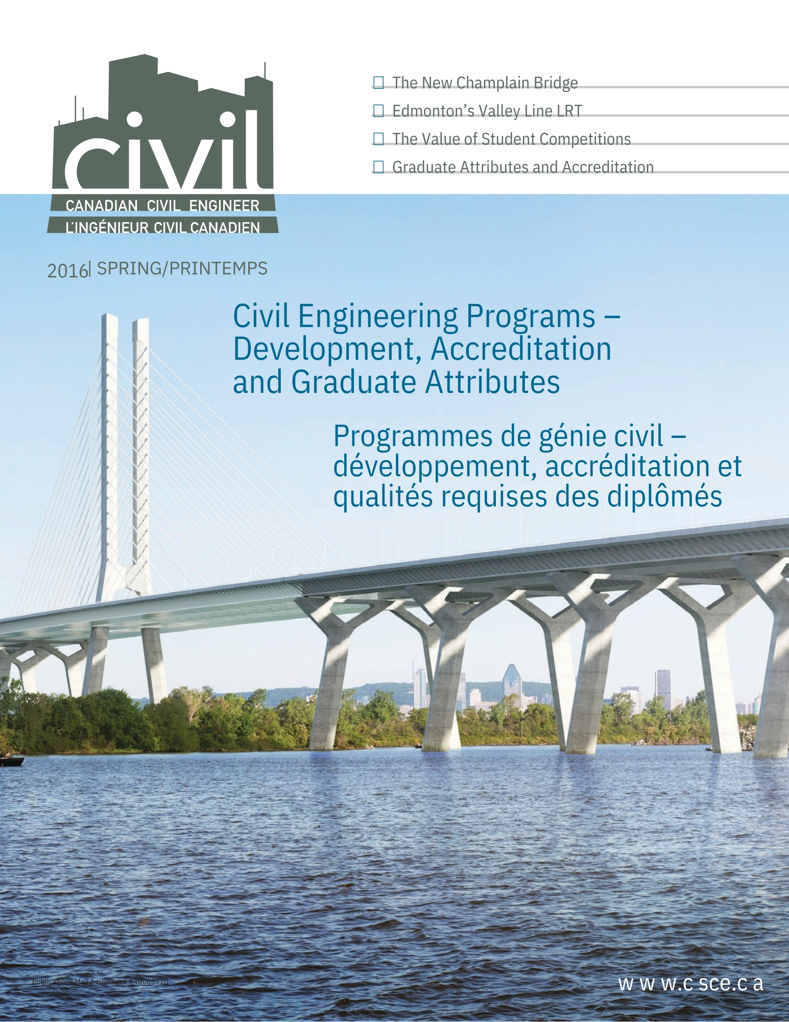 Canadian Civil Engineer, Spring 2016 cover