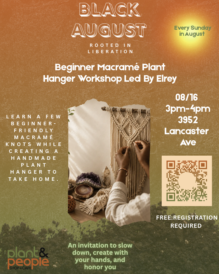 Beginner Macramé Plant Hanger Workshop Led By Elrey