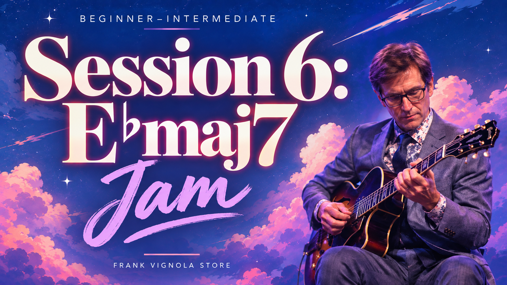 beginner intermediate chord jam session 6 emaj7 jadmdada