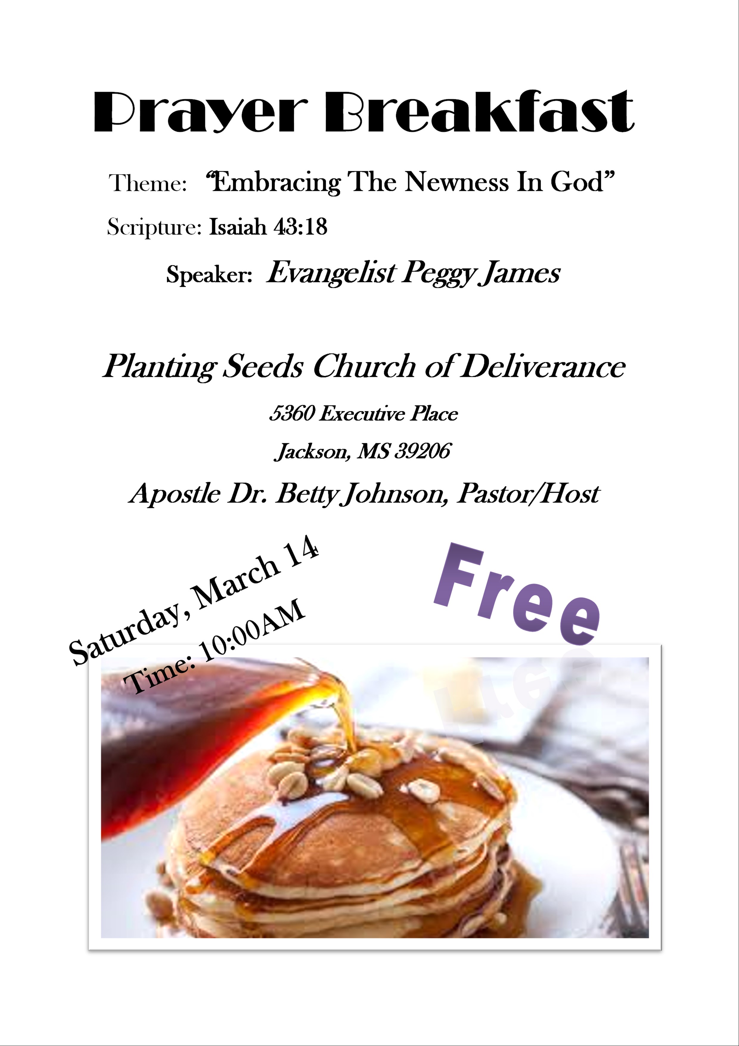 Church Prayer Breakfast Themes