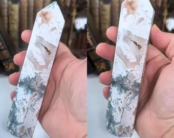 Jennifer review of Large Pink Moss Agate Tower