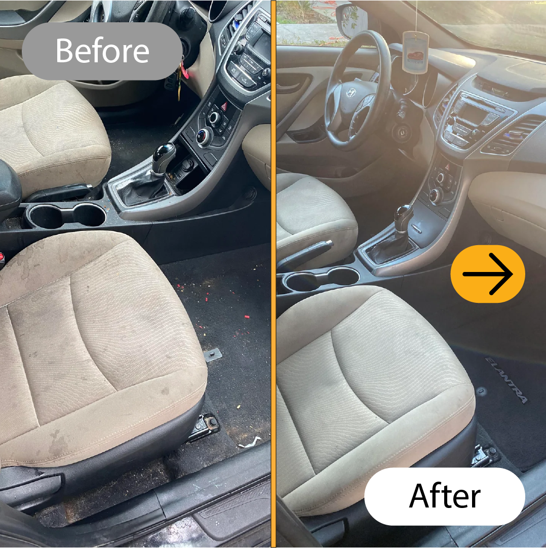 Before and after — interior