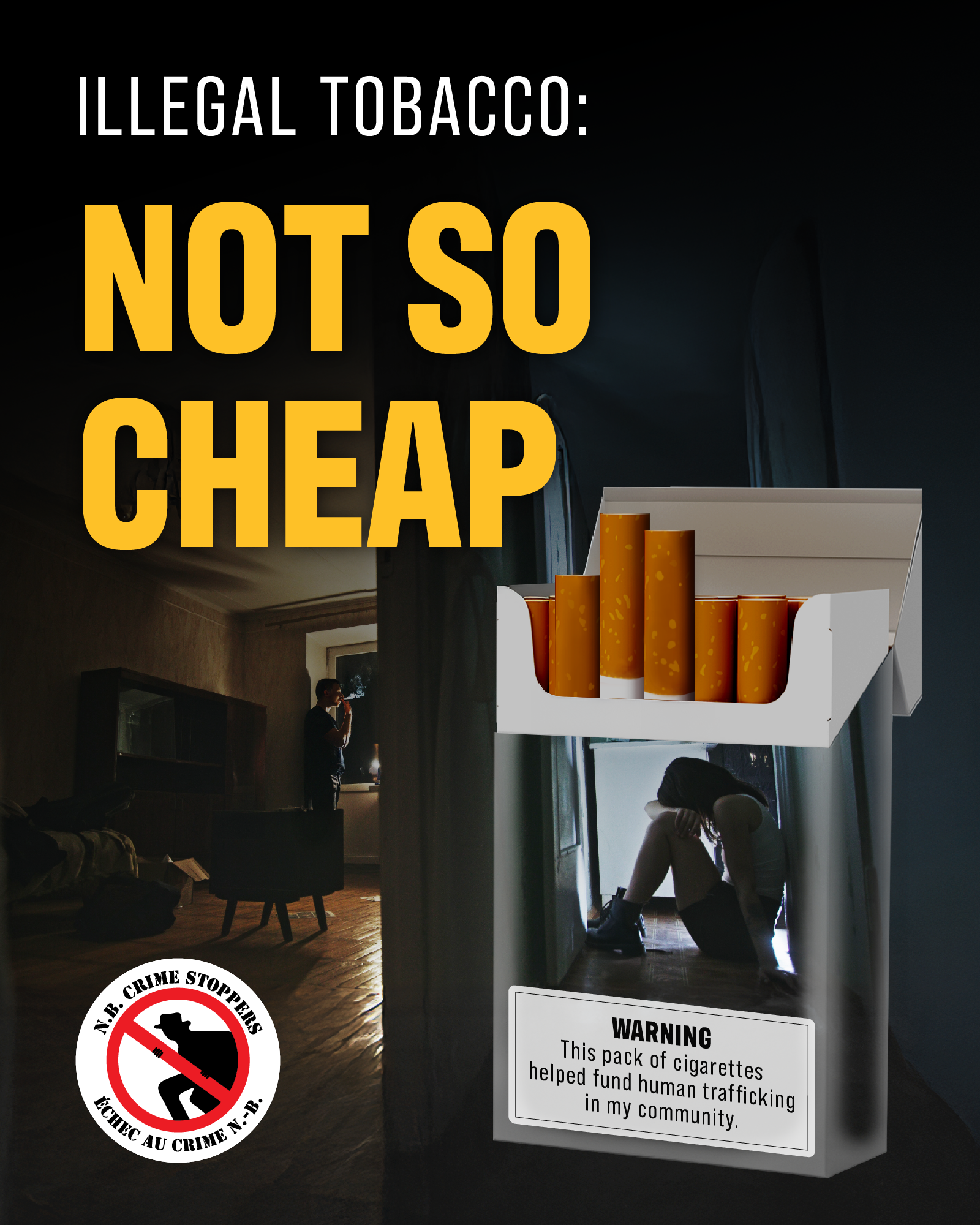 cheap tobacco facebook New Brunswick Crime Stoppers and New Brunswick Department of Justice and  Public Safety Launch Campaign to Combat Illegal Tobacco Trade