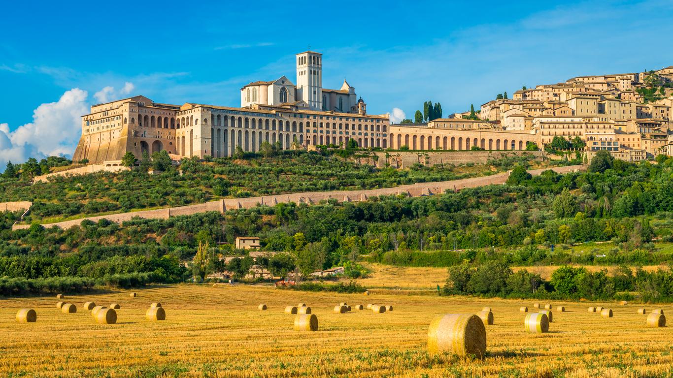 Assisi — Cartello QR GetYourGuide Umbria