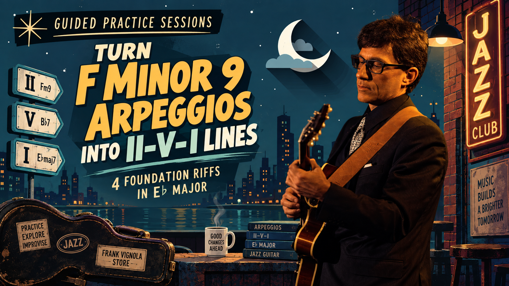 turn f minor 9 arpeggios into iivi lines