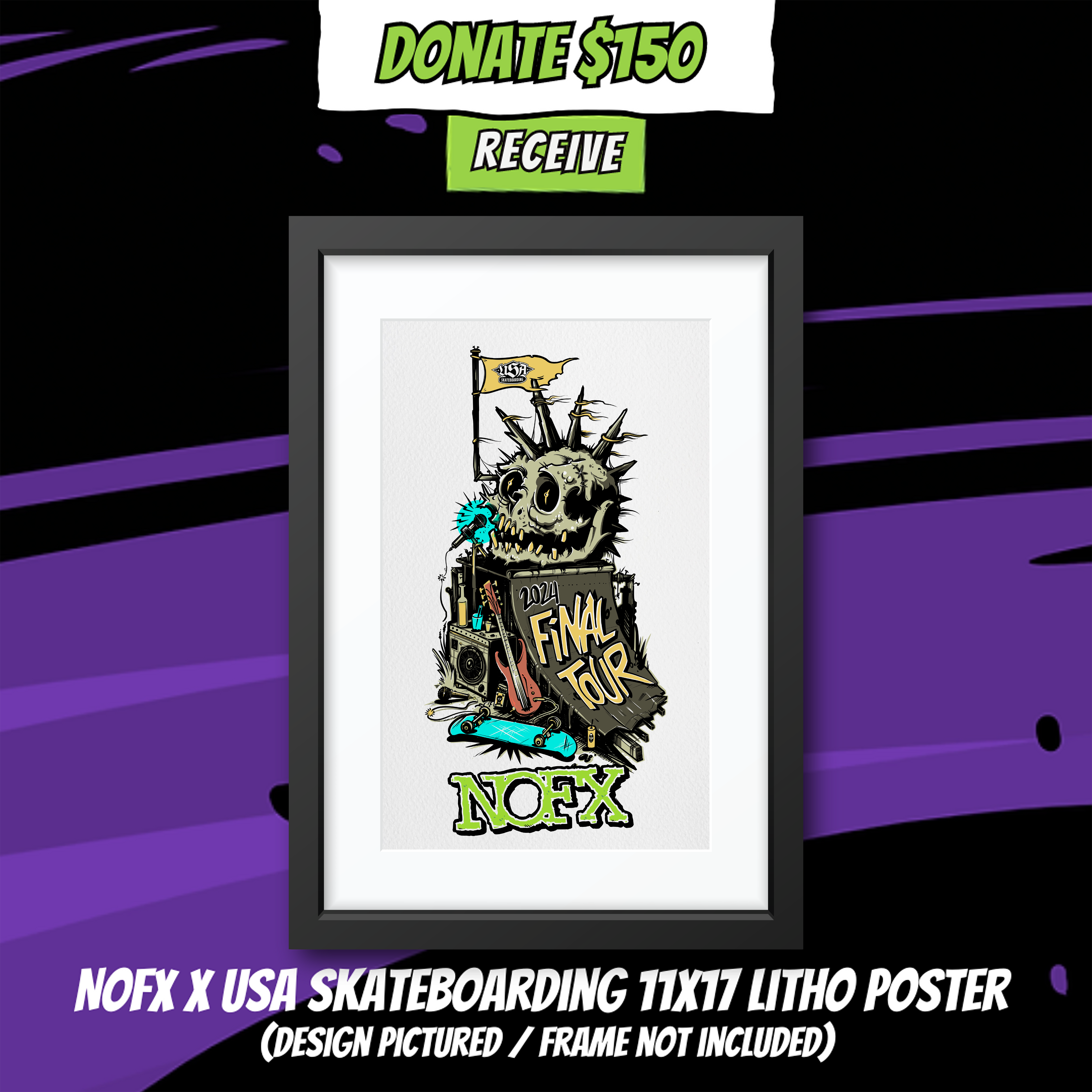 【新品・未開封】NOFX フィンガーボード Final Tour Win a Trip to Meet NOFX at Their Final Show Ever in L.A. - USA