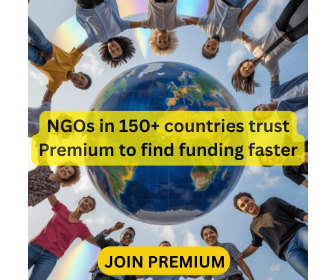 NGOs in 150+ countries trust Premium to find funding faster (Large Rectangle (IAB))