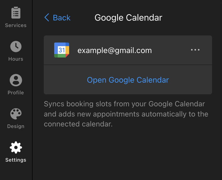 Google Calendar successfully synced