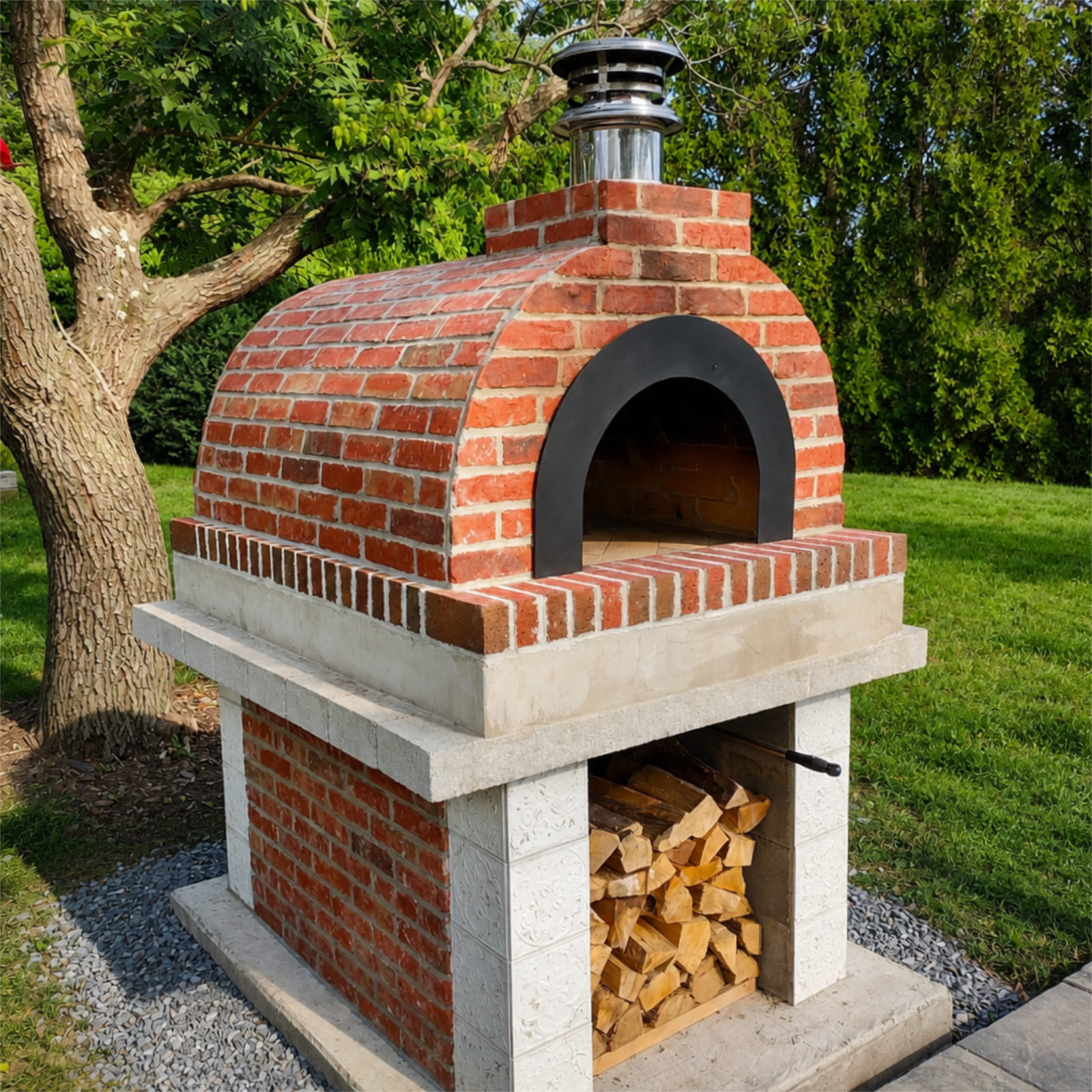 Totsline classic red brick wood-fired pizza oven