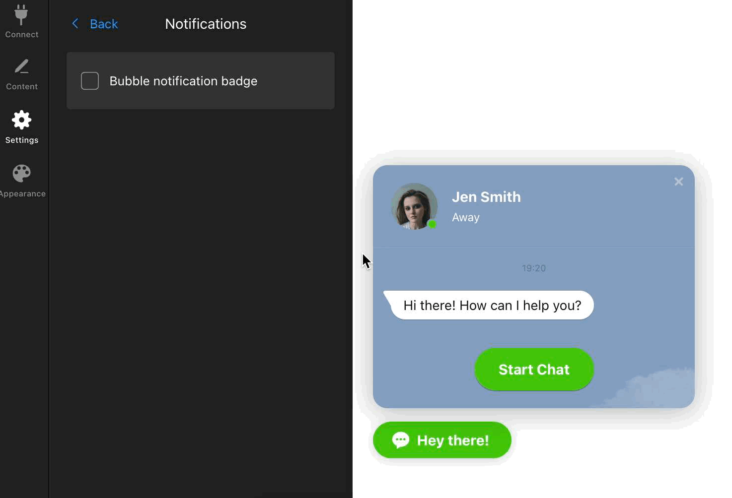 Notifications settings