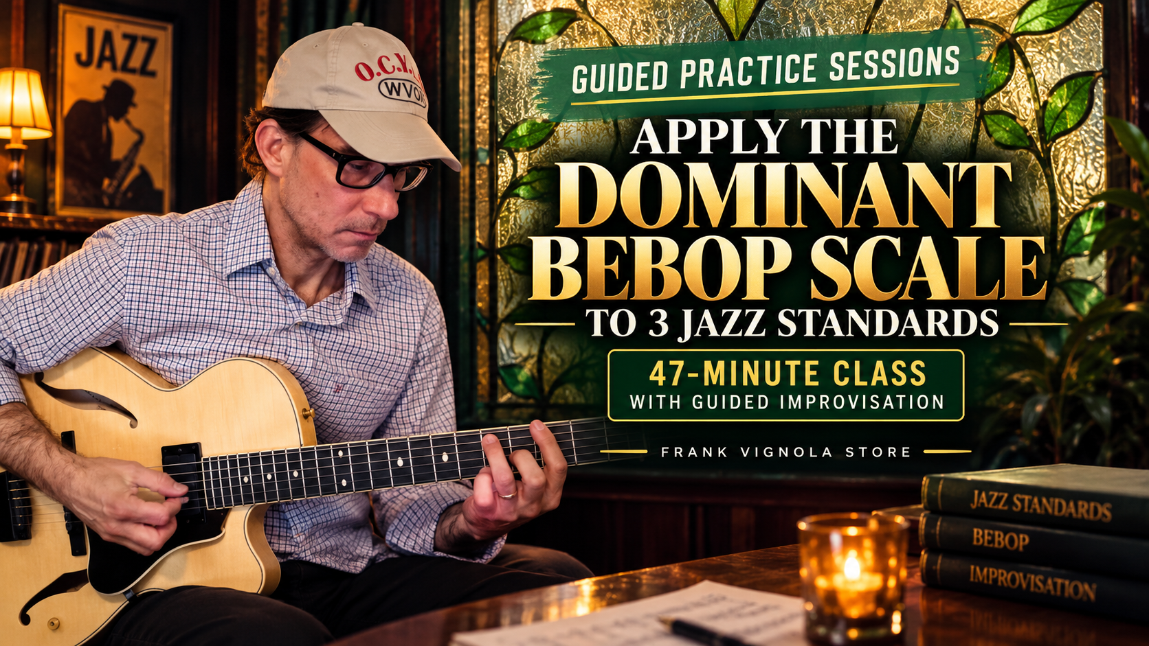 apply the dominant bebop scale to 3 jazz standards