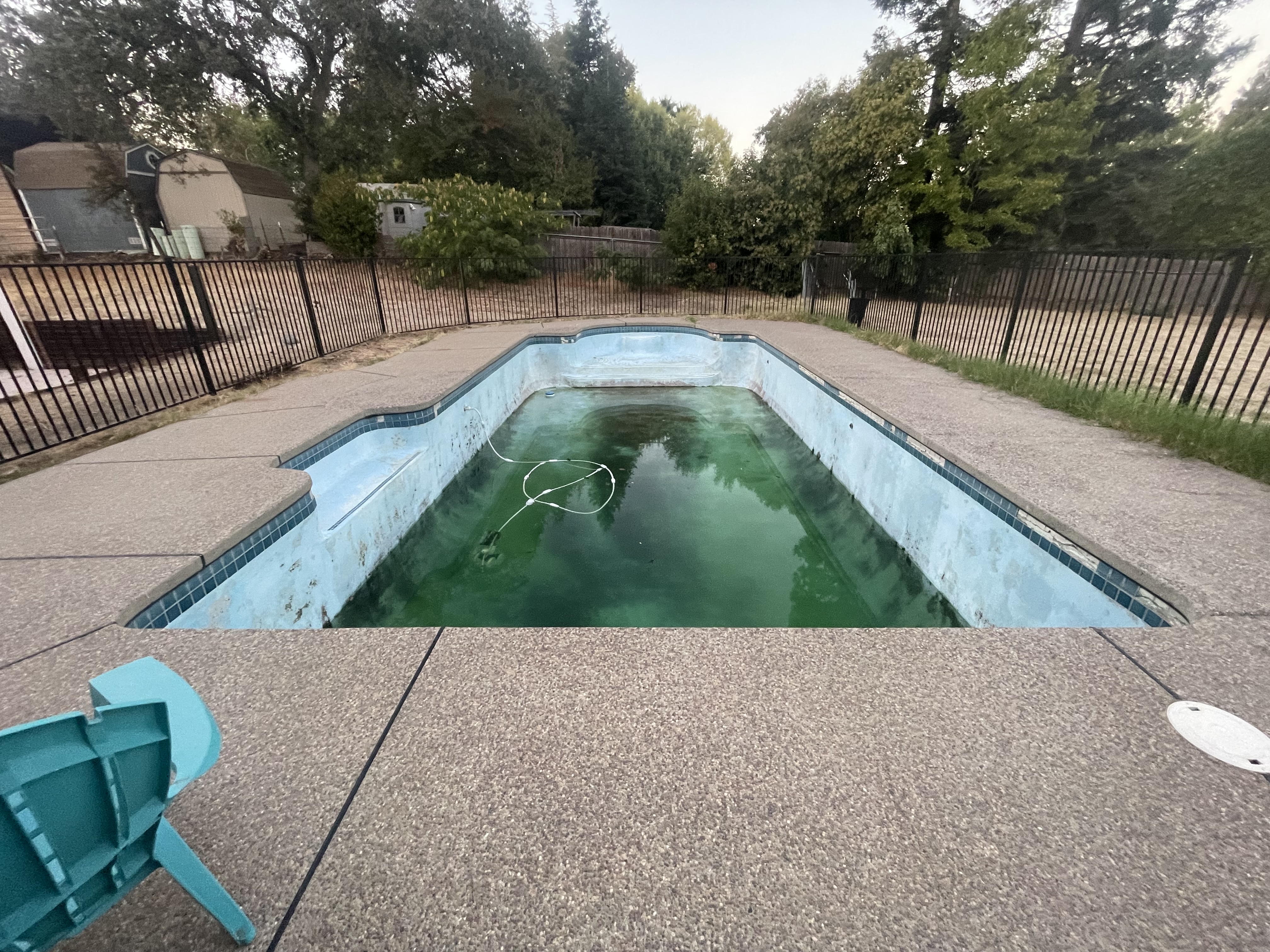 Pool with water feature