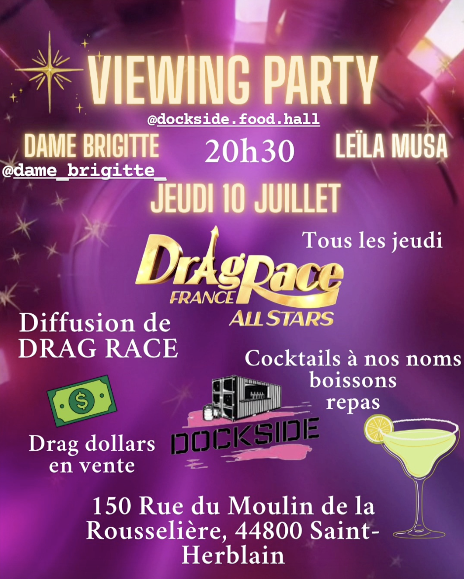 Picture for 'Drag Race France - Viewing Party (Dame Brigitte & Leïla Musaa)' event