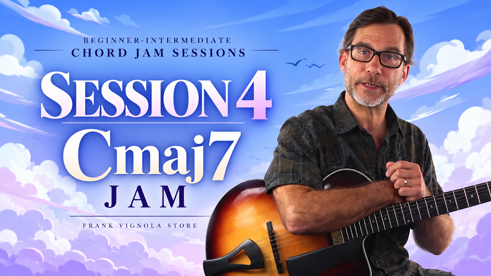 beginner intermediate chord jam session 4 cmaj7 jamddada