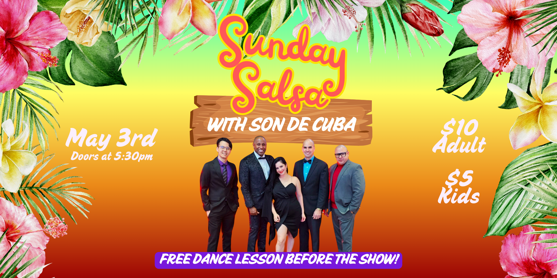 Sunday Salsa with Son De Cuba - In The Abbey Ballroom! at Alberta Abbey
