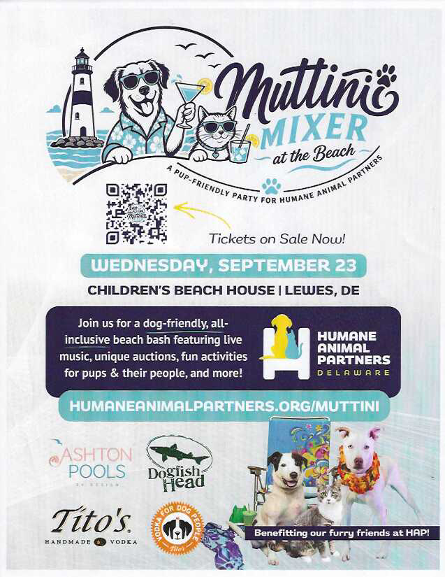 Muttini Mixer at the Beach Benefitting Humane Animal Partners