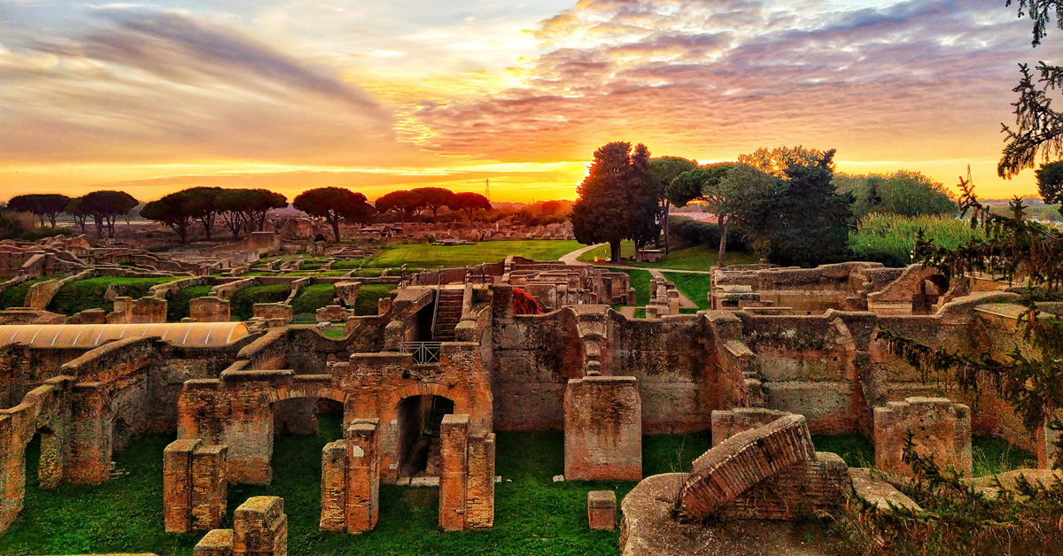 Ostia Antica — Cartello QR GetYourGuide Lazio