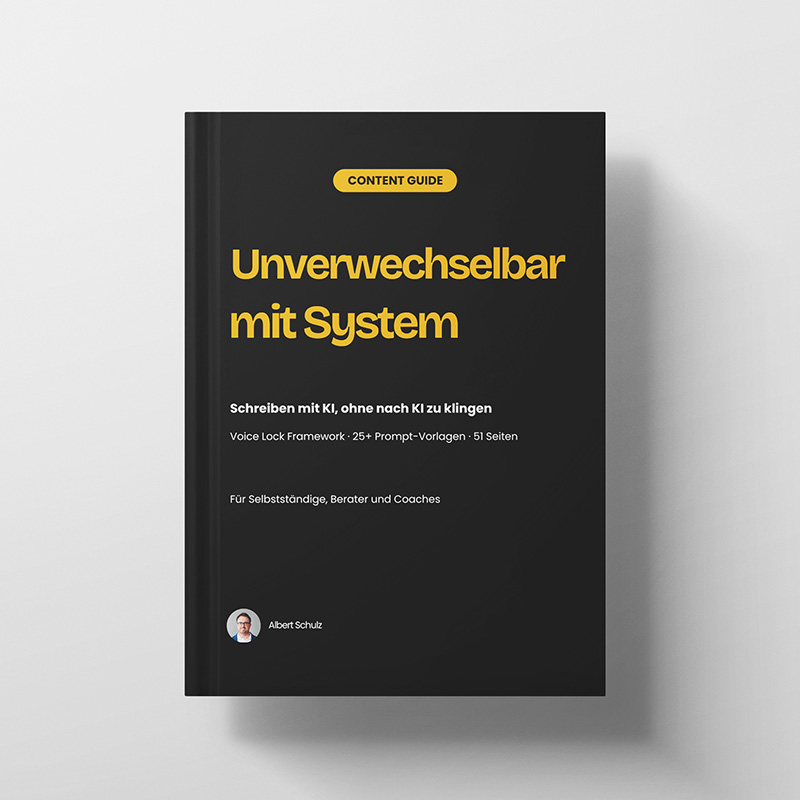 Unverwechselbar mit System, der Guide von Albert Schulz