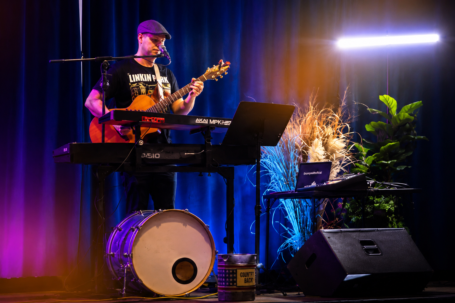 Corey Evitts performing live at Friday Night Flights and Bites