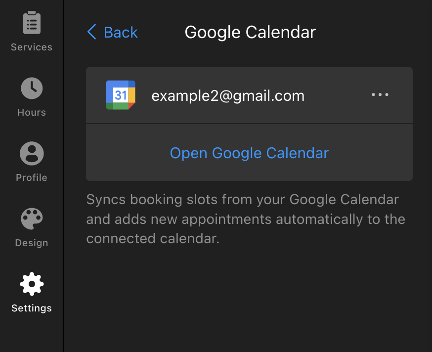 Calendar successfully switched