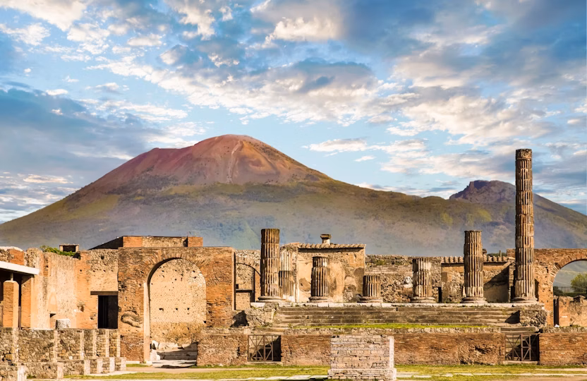 Pompei — Cartello QR GetYourGuide Campania