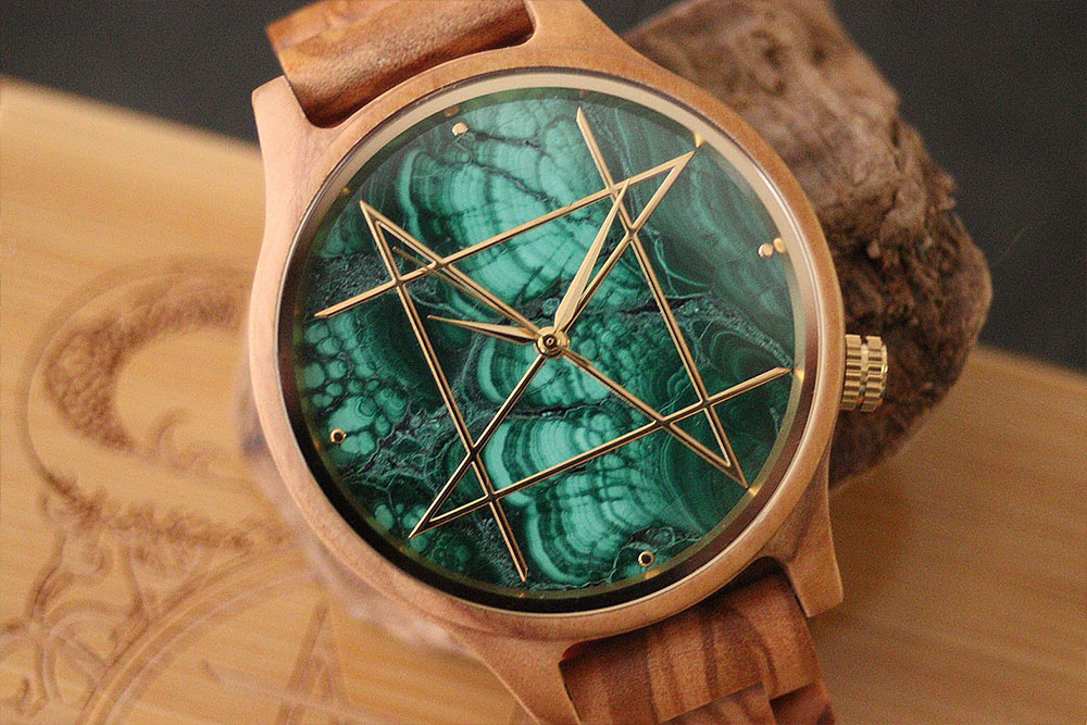 第七回受注新作商品紹介 天然石×天然木 唯一無二の美しい模様の腕時計