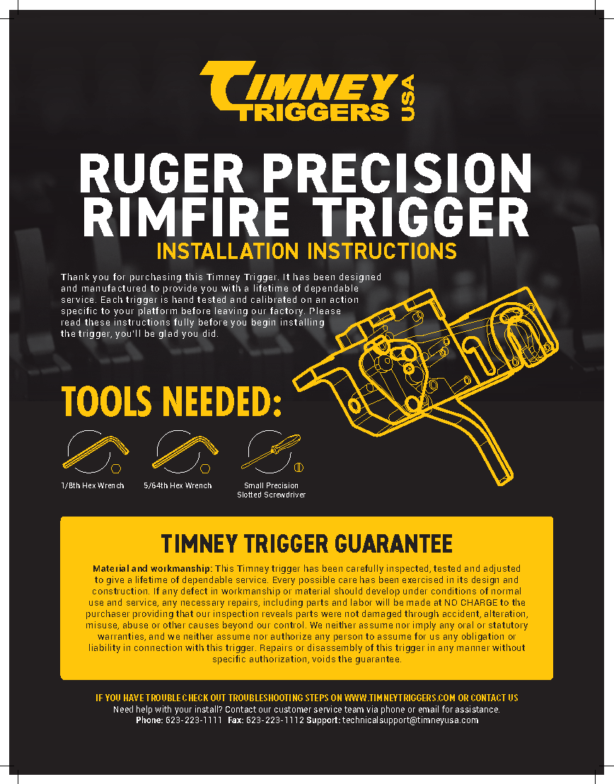 Replacement Trigger for the Ruger Precision® Rimfire Rifle