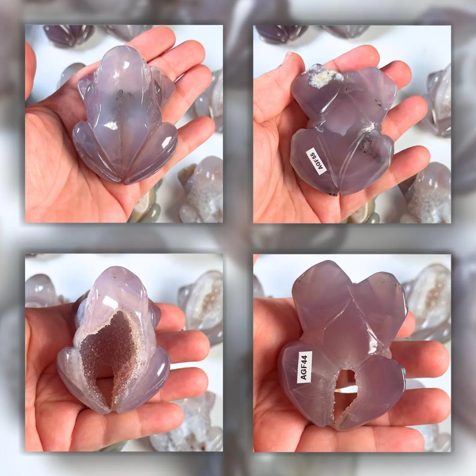 Lenny review of Druzy Agate Frog Carving