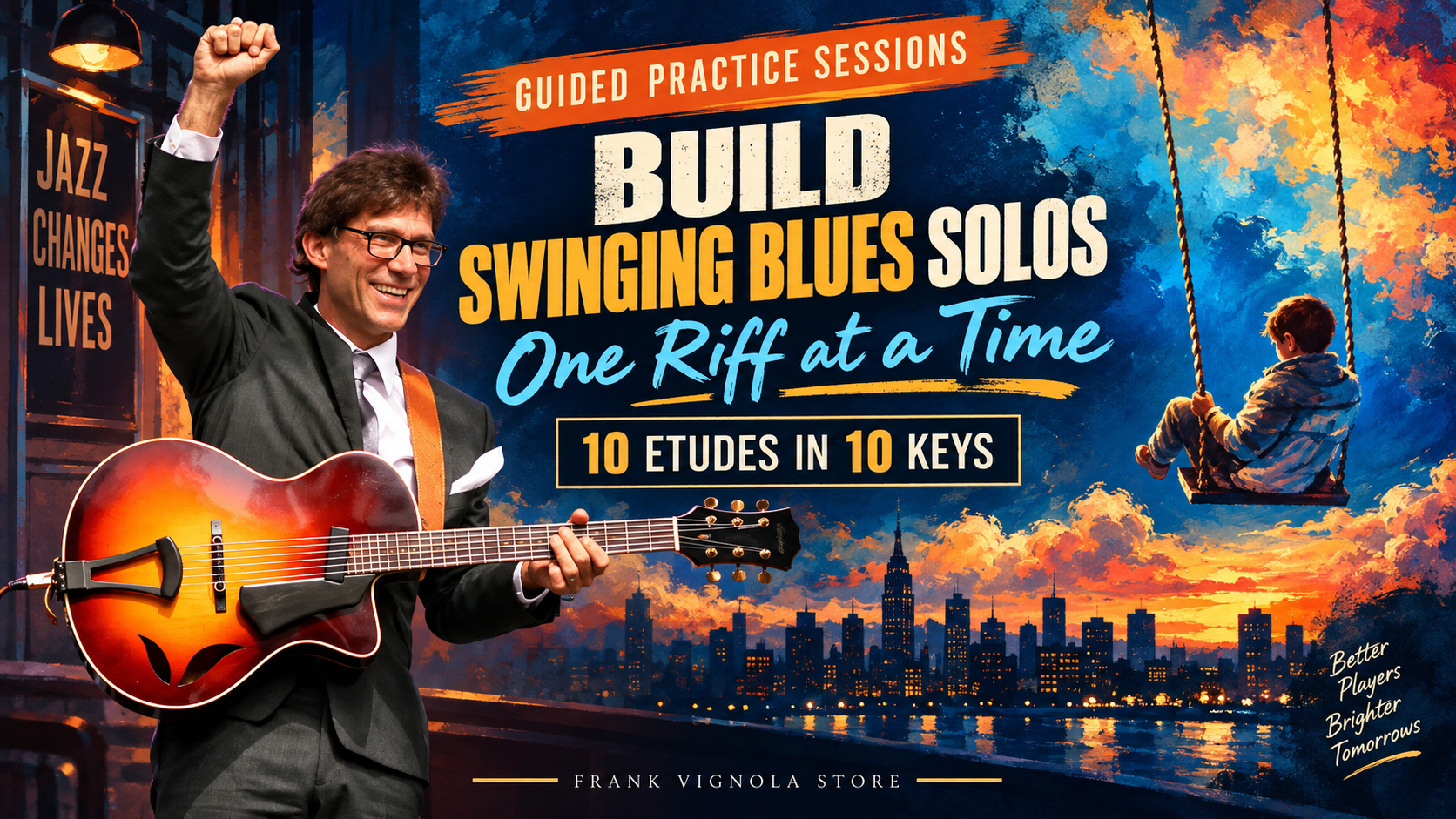 build swinging blues solos one riff at a time 10 etudes in 10 keys