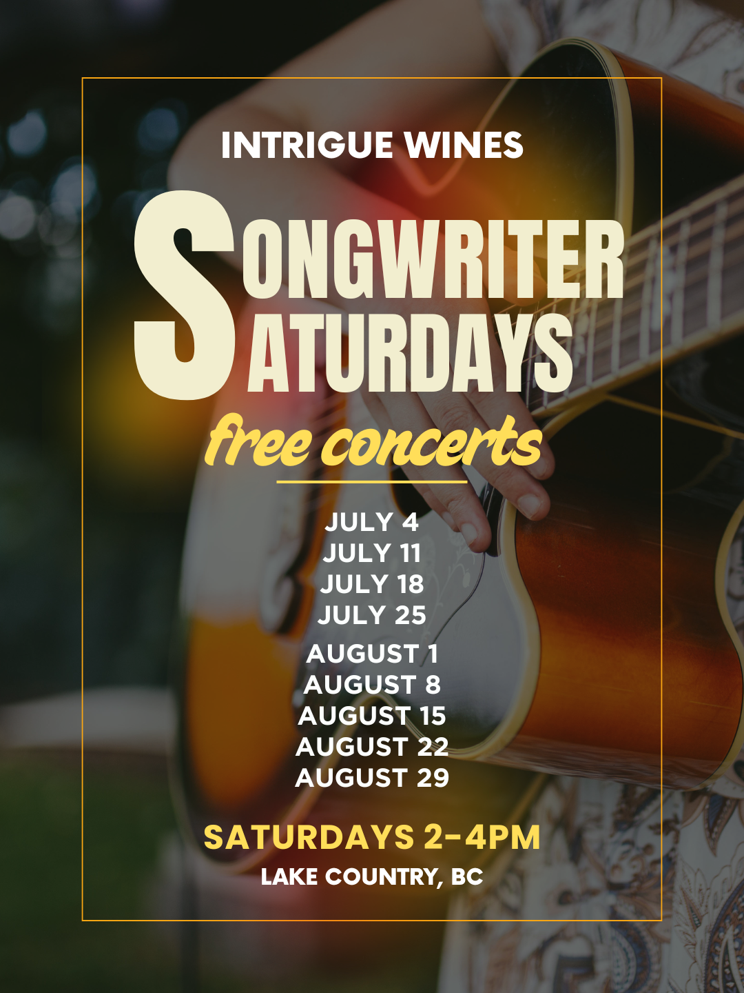 Songwriter Saturdays - FREE Concert feat: Kenzie Bench Trio
