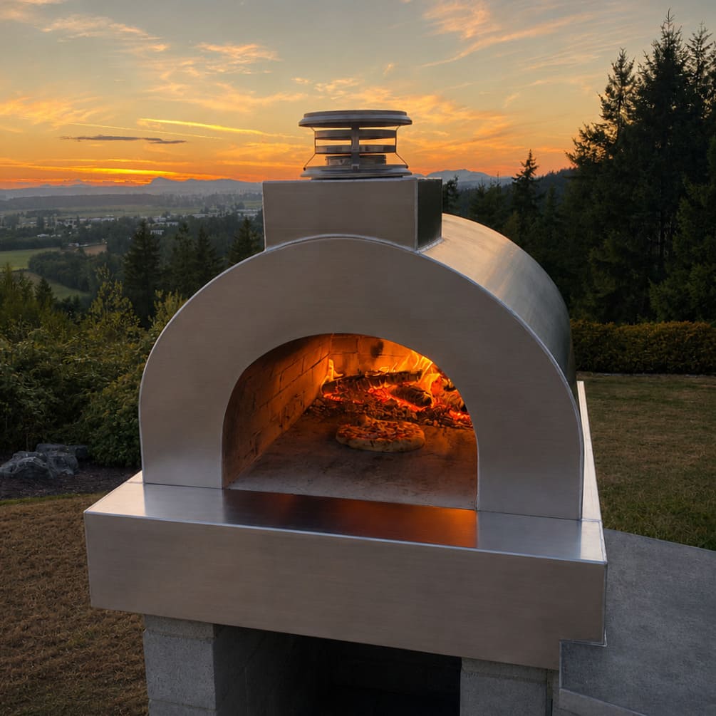 Loeb DIY pizza oven with stainless steel finish