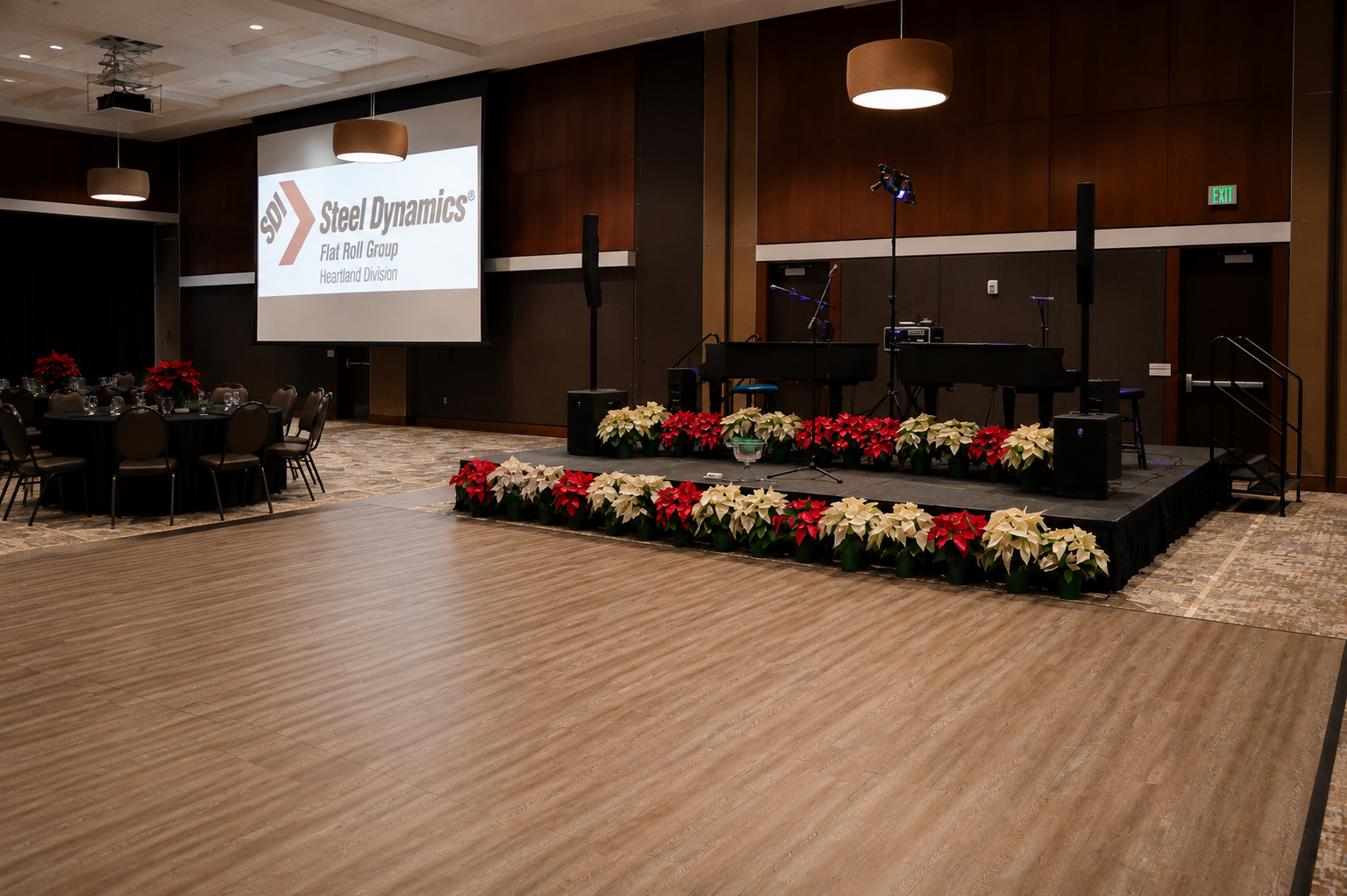 Event setup at Terre Haute Convention Center