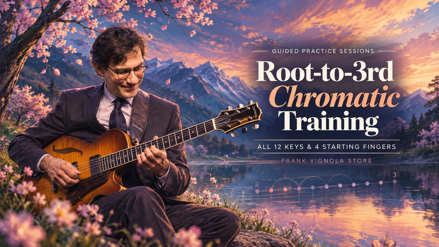 root to 3rd chromatic training all 12 keys 4 starting fingers