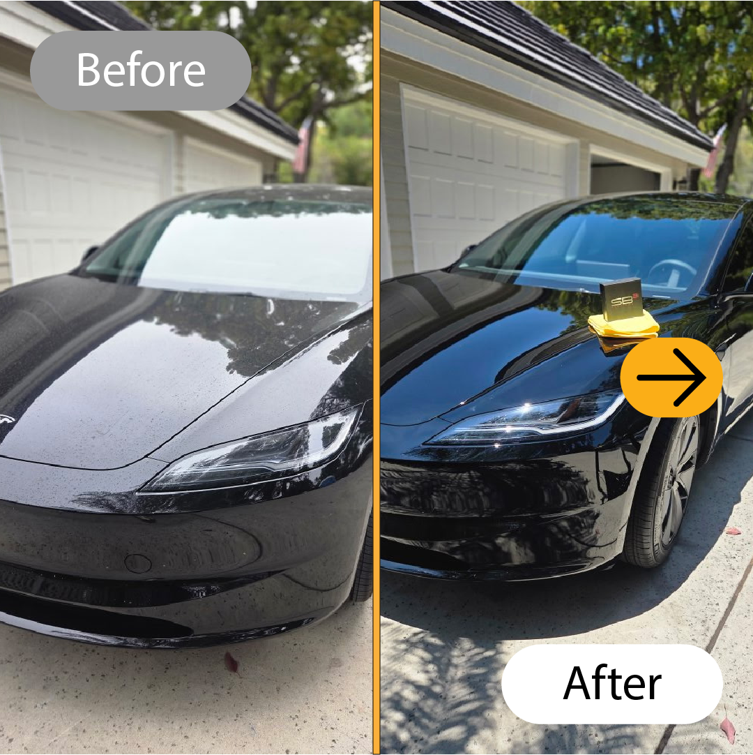 Before and after — ceramic coating