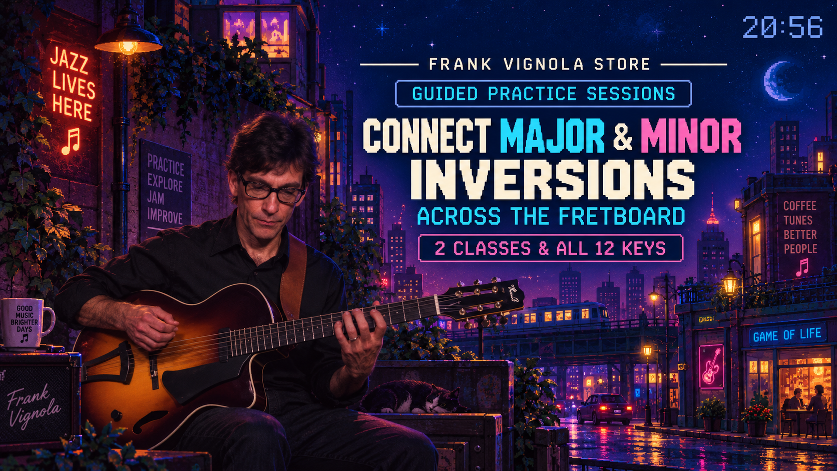 connect major minor inversions across the fretboard