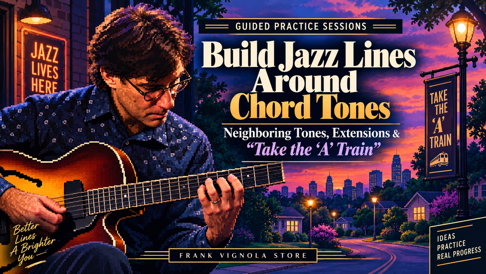 build jazz lines around chord tones