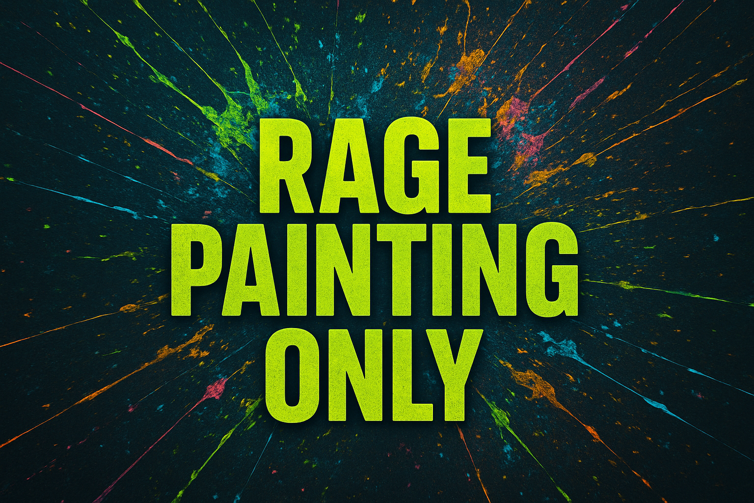 Rage Painting Only splatter paint package at Smash 'N Dash