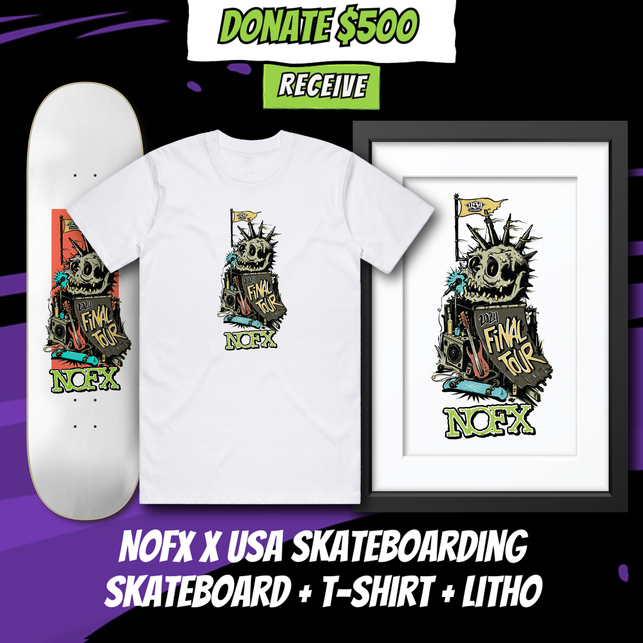 【新品・未開封】NOFX フィンガーボード Final Tour Win a Trip to Meet NOFX at Their Final Show Ever in L.A. - USA